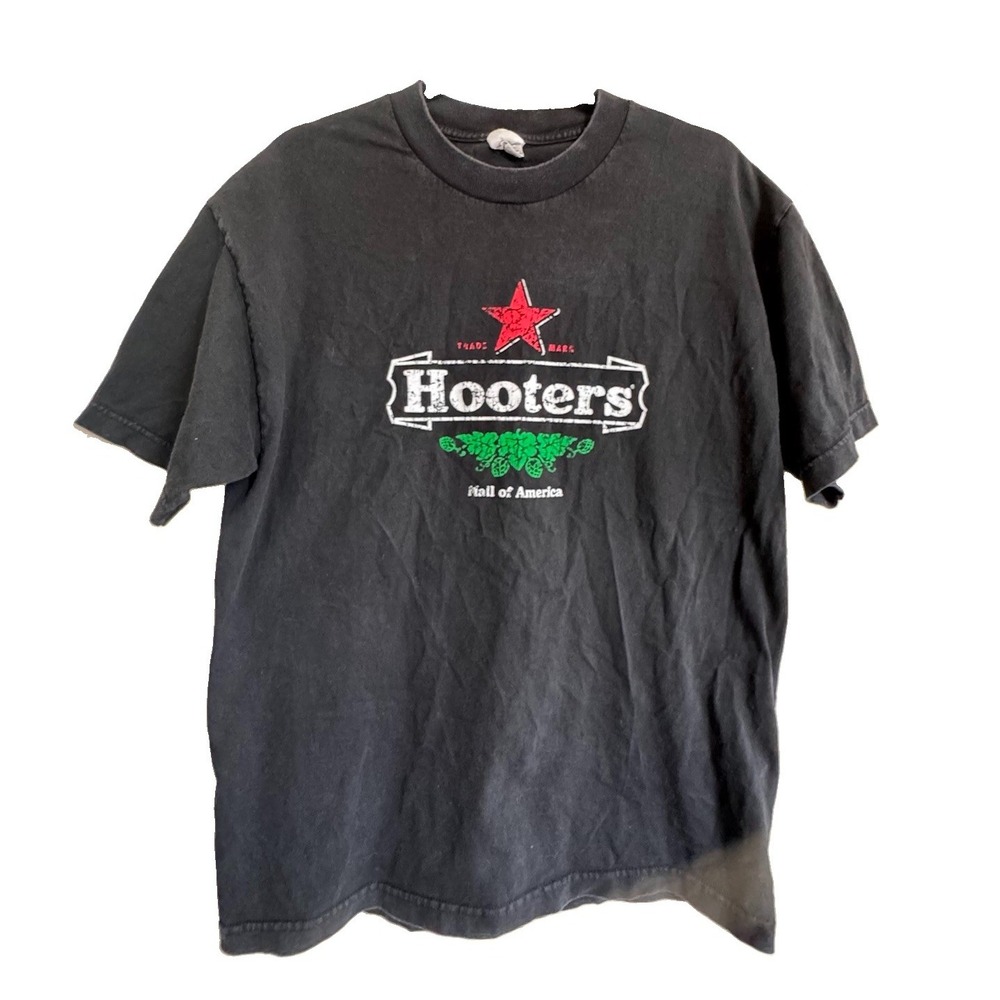 Hooters T Shirt Mall Of America Black Men's Size L